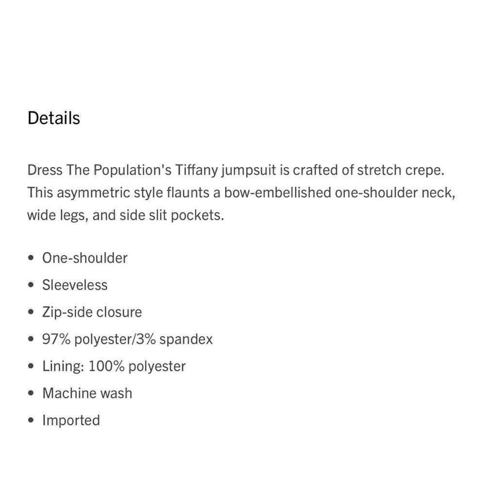 NWT Dress The Population Tiffany Jumpsuit - Picture 11 of 11